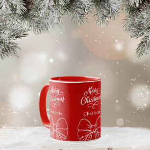 Mug Script rouge de Noël