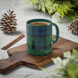 Mug Script rustique Plaid Clan Campbell Tartan Custom