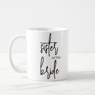 Mug Script Soeur noire de la mariée mariage Café