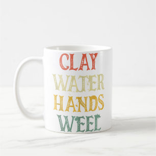 Mug Sculpture d'argile à mains d'eau Terre cuite Potie