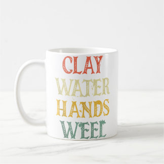 Mug Sculpture d'argile Mains d'eau Terre cuite Potier