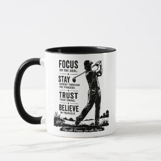 Mug Se concentrer sur l'objectif Rester patient Confia