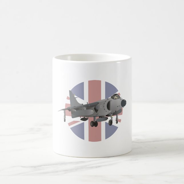 Mug Sea Harrier Jet Fighter avec drapeau britannique (Centre)