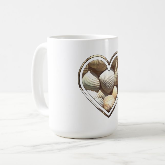 Mug Sea Shells Summer Beach Vie Coeurs Coquillages (Devant gauche)