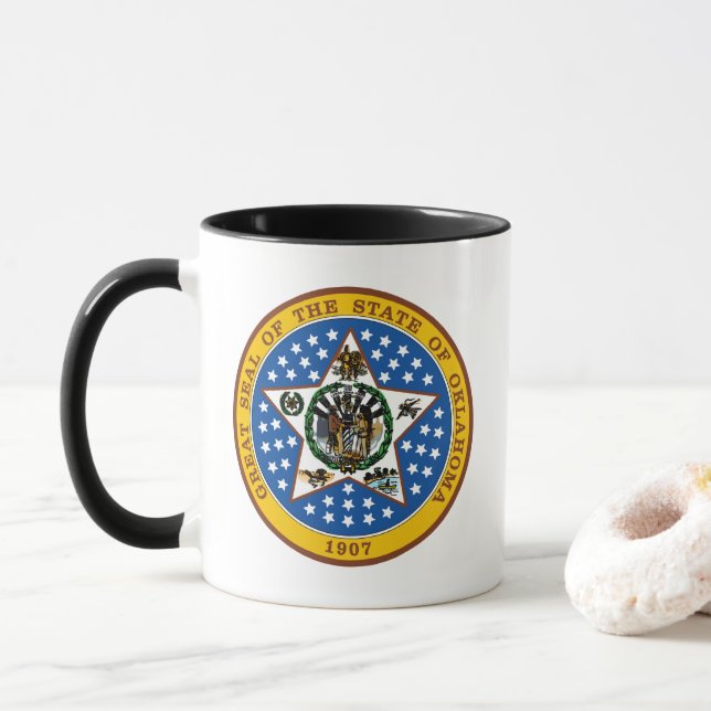 Mug Seal Of Oklahoma Coffee (Avec donut)