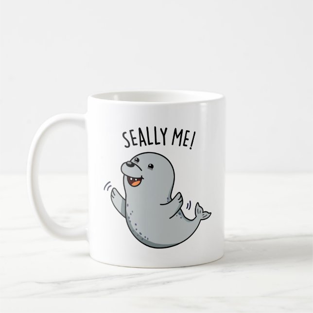 Mug Seally Me Funny Seal Pun (Gauche)