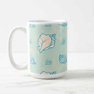 Mug seashells and starfish