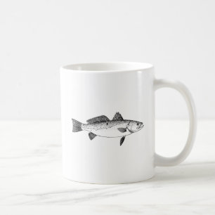 Mug Seatrout repéré - schéma vintage truite tachet