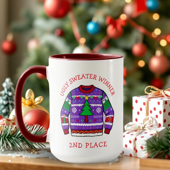 Mug Second Place Ugly Sweater Winner Christmas (Créateur téléchargé)