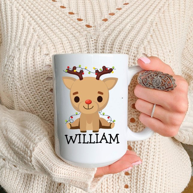 Mug Secret Père Noël Reindeer Funny Christmas Coffee (Secret Santa Reindeer Funny Christmas Coffee Mug)