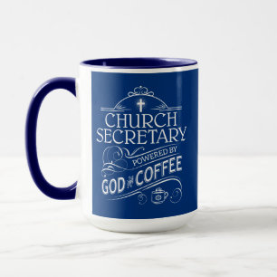 Mug Secrétaire de l'Église Poussé par Dieu et le ca