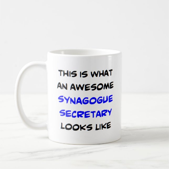 Mug secrétaire de synagogue, génial (Gauche)