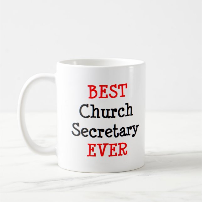 Mug secrétaire d'église, meilleure (Gauche)