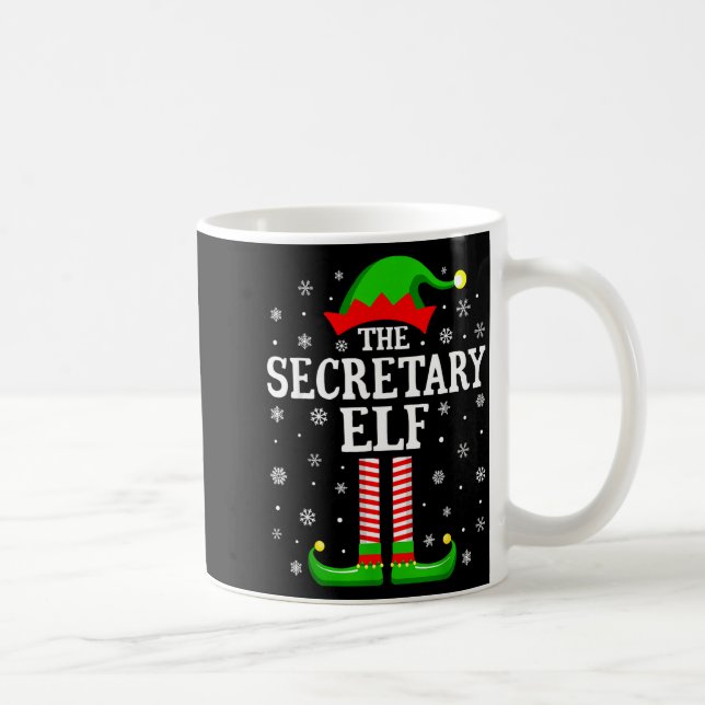 Mug Secretary Elf Funny Christmas Family Matching  (Droite)