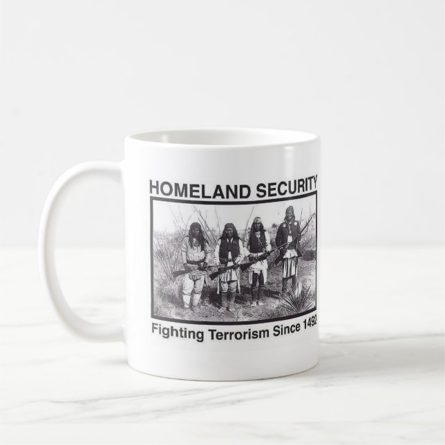 Mug Sécurité de patrie indienne de photo blanche (Gauche)