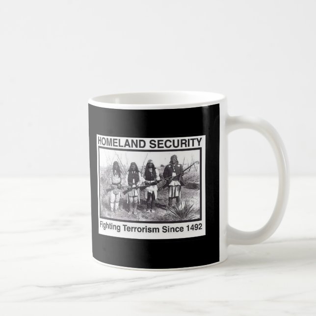 Mug Sécurité de patrie indienne de photo noire (Droite)