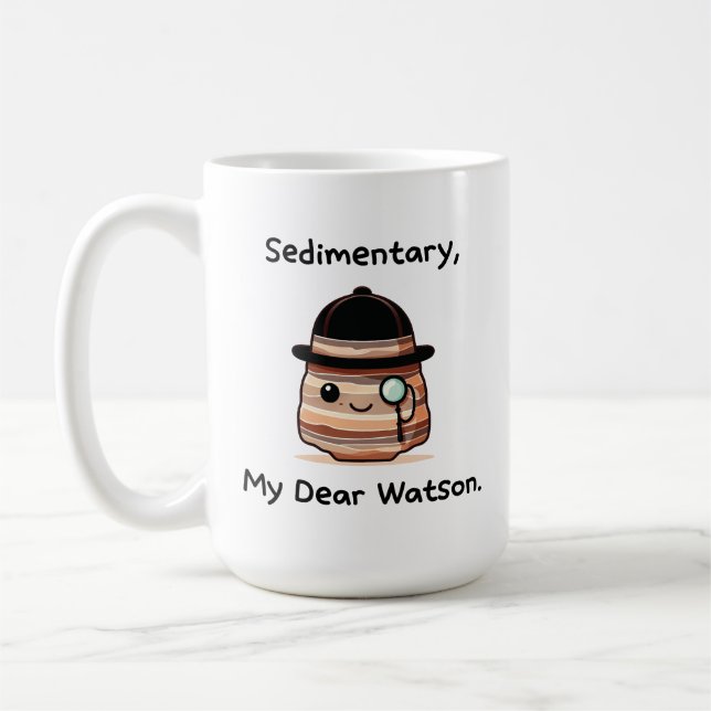 Mug Sedimentaire, Mon Cher Watson - Joli jeu de mots g (Gauche)