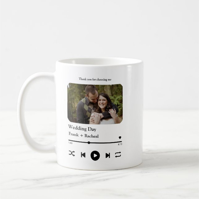 Mug Sélection personnalisée de musique photo pour les  (Gauche)