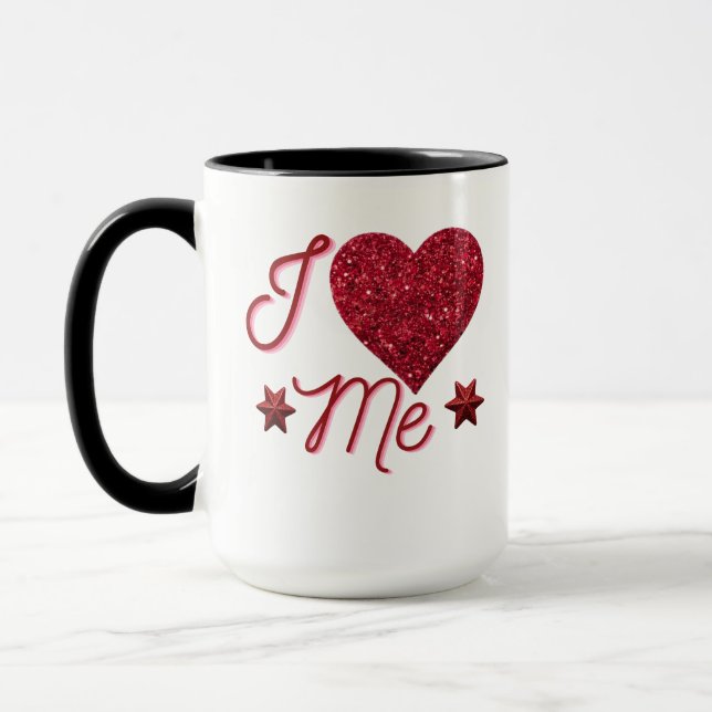 Mug Self Love Valentine Quote Minimal Design (Gauche)