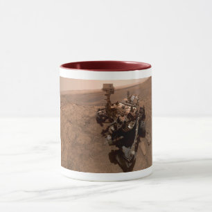 Mug Selfie de Mars Curiosity paysage martien rouge