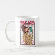 Selfie Skeleton Self Love is Best Retro Valentine