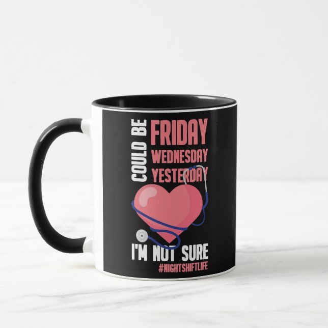 Mug Semaine de soins infirmiers de la nuit  (Gauche)