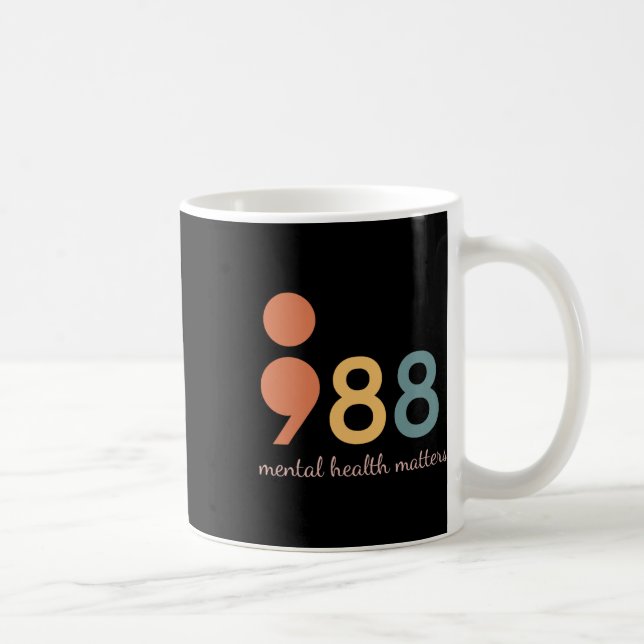 Mug Semicolon Problèmes de santé mentale Prévention du (Droite)