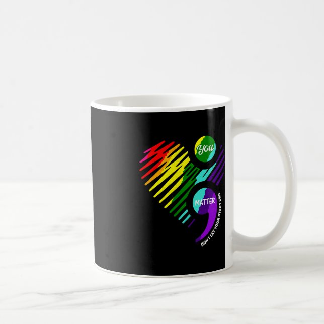 Mug Semicolon Sensibilisation à la santé mentale (Droite)