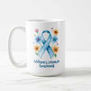 Mug Sensibilisation à la maladie d'Addison   Ruban ble