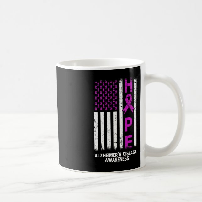 Mug Sensibilisation à la maladie d'Alzheimer pourpre D (Droite)