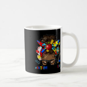 Mug Sensibilisation à l'autisme Afro Chignon Méssé Mél