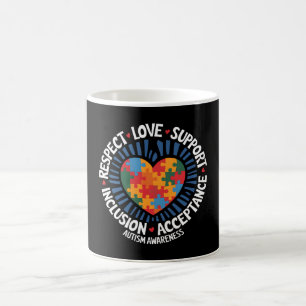 Mug Sensibilisation à l'autisme Respect autistique Amo