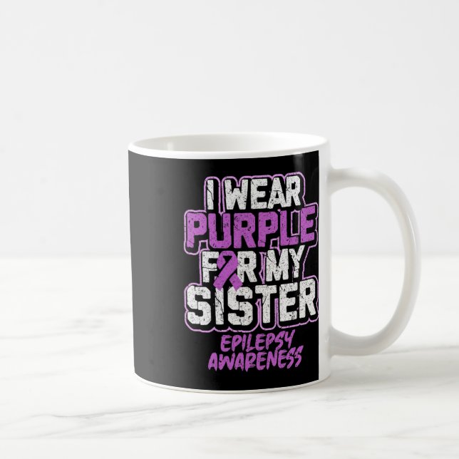 Mug Sensibilisation à l'épilepsie Je porte le violet p (Droite)