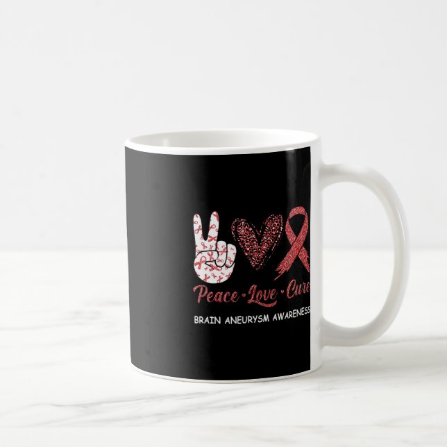 Mug Sensibilisation à l'neurysme cérébral Paix Amour C (Droite)