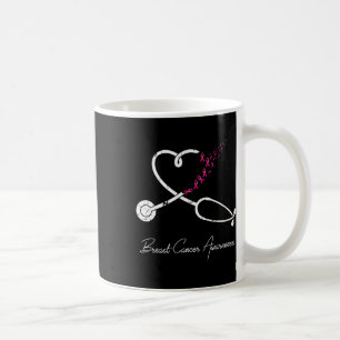 Mug Sensibilisation au cancer du sein Stéthoscope à ru