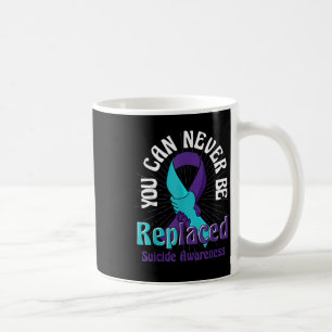 Mug Sensibilisation au suicide Turquoise Ruban Violet 