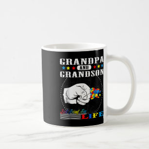 Mug Sensibilisation sur l'autisme grand-père grand-son