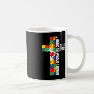 Mug Sensibilisation sur l'autisme Jésus Croix Puzzle C