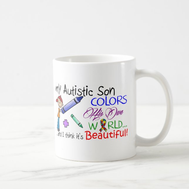 Mug Sensibilisation sur l'autisme - mon fils ! (Droite)