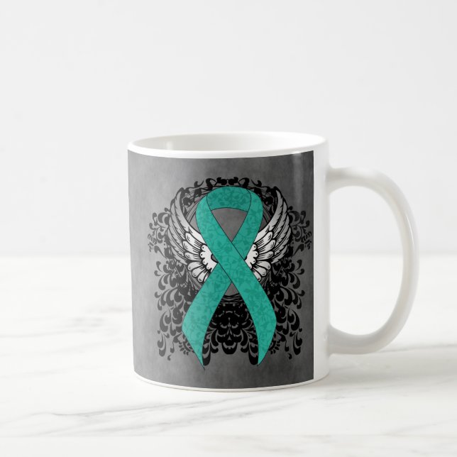 Mug Sensibilisation turquoise au soutien du carbone (Droite)