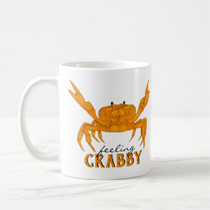 Mug Sentiment de crabe, crabe orange