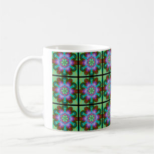 Mug Sentiment vintage - Design abstrait - Carreaux mos