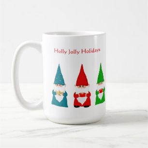 Mug Sept nanas de Noël en blanc