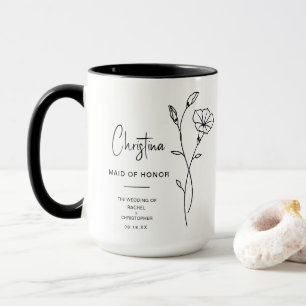 Mug Septembre Maid of Honor Fleur de la gloire du ma