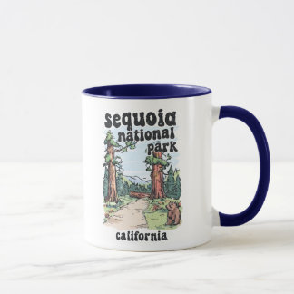 Mug Sequoia National Park Joli Paysage Rétro Ours 