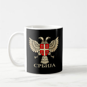 Mug Serbe Srbija Serbe Eagle Drapeau Serbe Cccc Cyrill