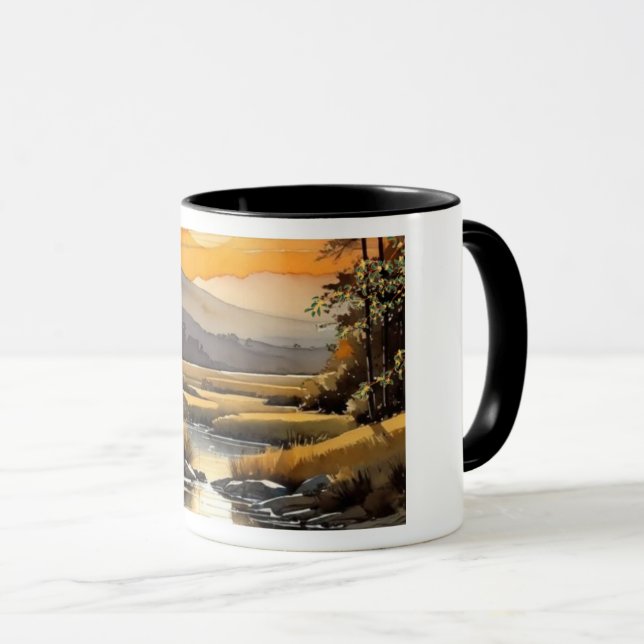 Mug – Serene Nature-Inspired Coffee Cup (Front Right)