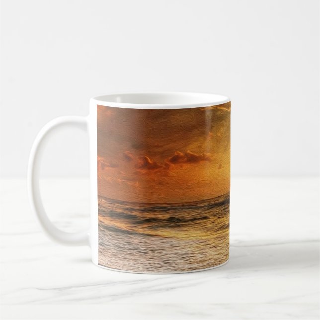 Mug Serene Sunset Beach - Charme côtier paisible (Gauche)