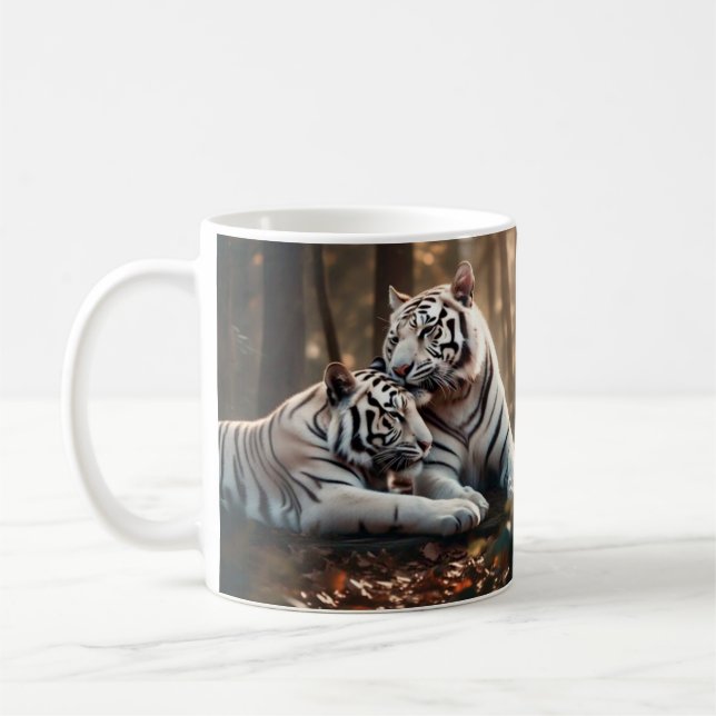 Mug Serene White Tiger Companions (Gauche)