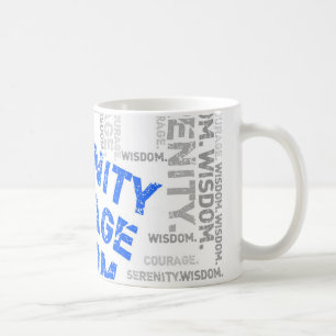 Mug Sérénité Courage Sagesse Collage de mots